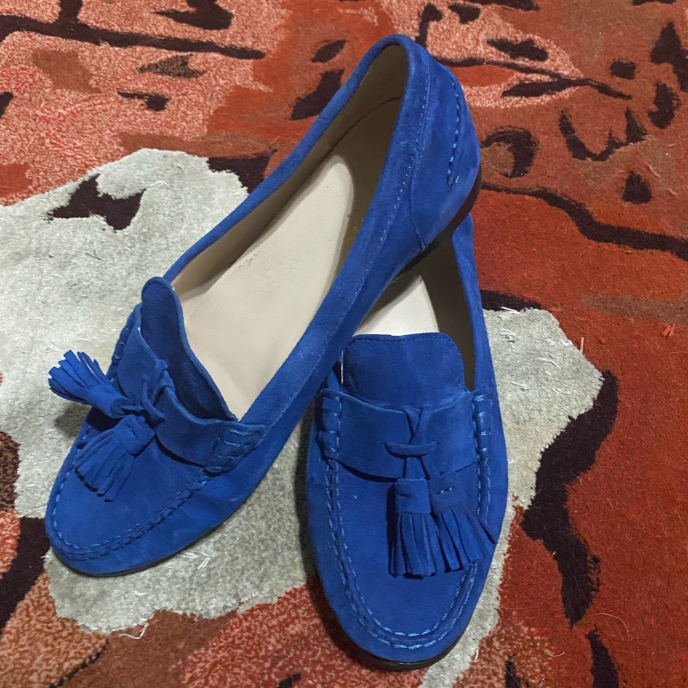 Cole haan sz 8.5 blue suede shoes